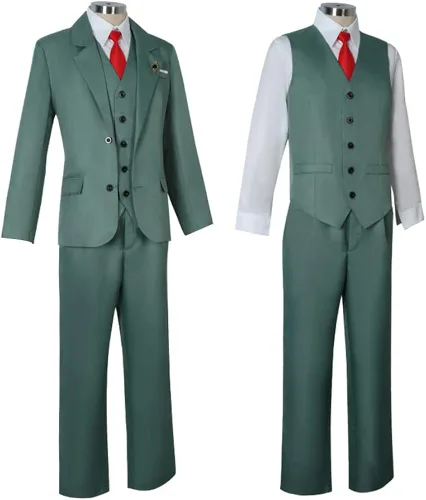 Vista 2 de TAEULIM Loid Forger - Disfraz de cosplay Loid Forger, uniforme completo de Halloween para hombre