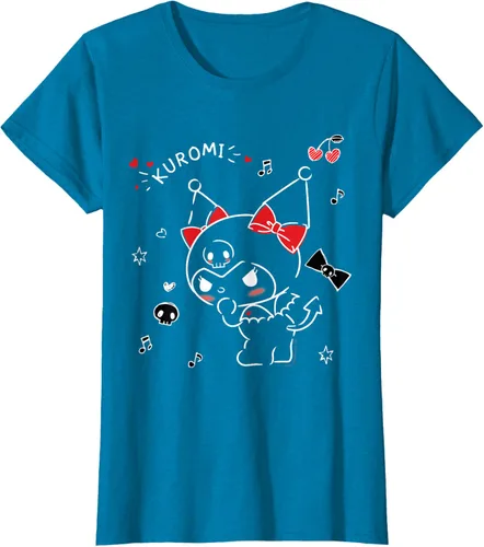 Vista 67 de Kuromi Camiseta Mischievous Tee Shirt Negro