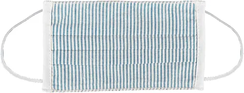 Vista 9 de Avery Hill Tapabocas en tela de algodón, lavable, reutilizable, protección contra el polvo y polución, Fishbone Turquesa Bronceado