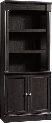 Vista 8 de Sauder Palladia - Estantería con almacenamiento, estantería para biblioteca con puertas y estantes ajustables, en acabado de roble glaciar