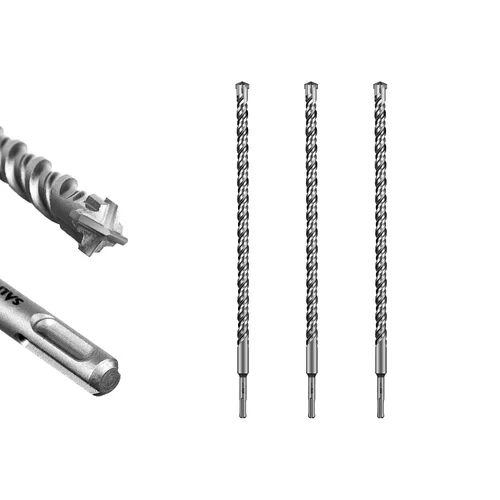 Vista 10 de SALI 10 brocas de martillo giratorio SDS Plus de 1/2 x 6 pulgadas, kit de broca para hormigón, material de carburo de doble rosca de tipo cruzado