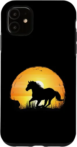 Vista 5 de iPhone 15 Sunset Horse Breed Silhouette - Quarter Horse Case