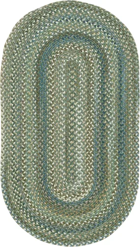 Vista 5 de Capel American Heritage Barn Blue Alfombra Trenzada de Cesta de 0' 12" Azul granero