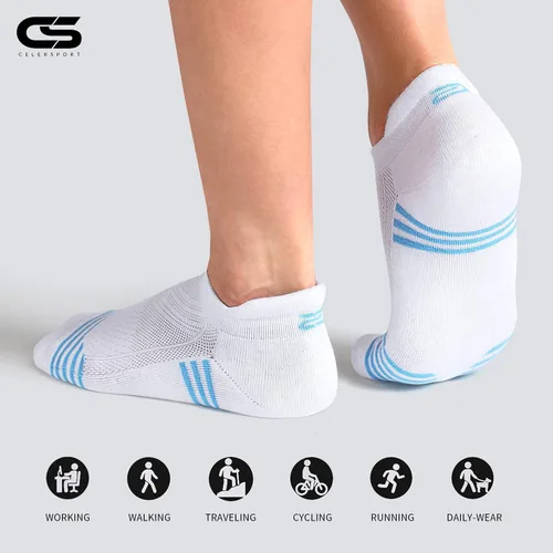 Vista 5 de CelerSport - Calcetines deportivos de corte bajo para mujer 6