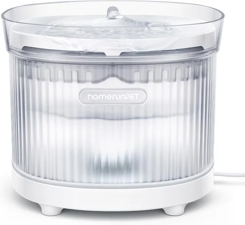 Vista 9 de Fuente de agua para gatos con bomba inalámbrica HomeRunPet - Diseño desmontable para fácil limpieza, dispensador de agua para múltiples gatos