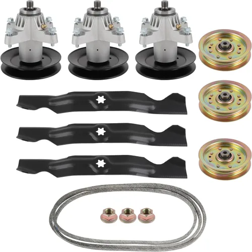 Vista 29 de SCITOO Kit de reconstrucción de cubierta, 42 piezas de cubierta de cortacésped compatible con Poulan Pro PP19A42 PB185A42 PB195H42LT PB20H42YT, 1