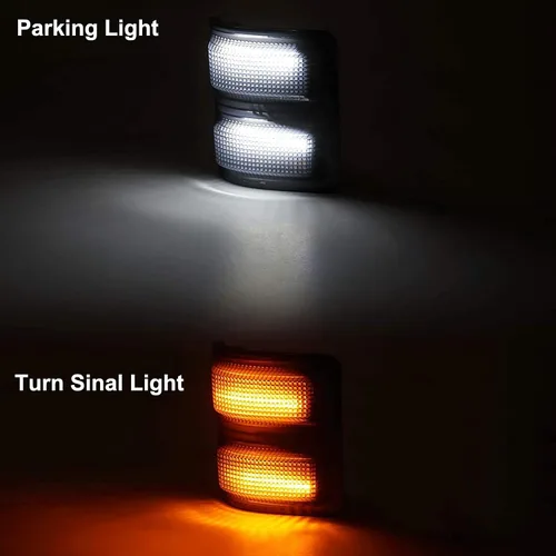Vista 5 de Xinctai Juego de luces LED para espejo lateral Switchback, señal de giro para Ford F150 2013-2014, Ford F250 F350 F450 F550 Super Duty 2008-2016