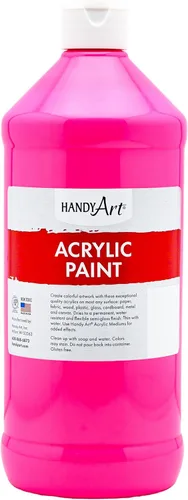 Vista 19 de Handy Art Pintura acrílica, juego de 12 colores, botellas de 16 onzas, acrílico líquido para estudiantes semibrillante, consistencia de flujo