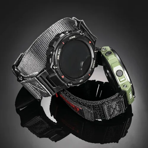 Vista 4 de SMITHA Correas de reloj compatibles con Amazfit T-Rex, T-Rex PRO, T-Rex 2, T-Rex 3 o T-Rex 3 PRO (1.890 in)/(1.732 in), T-Rex Ultra 1/2, correa Gris