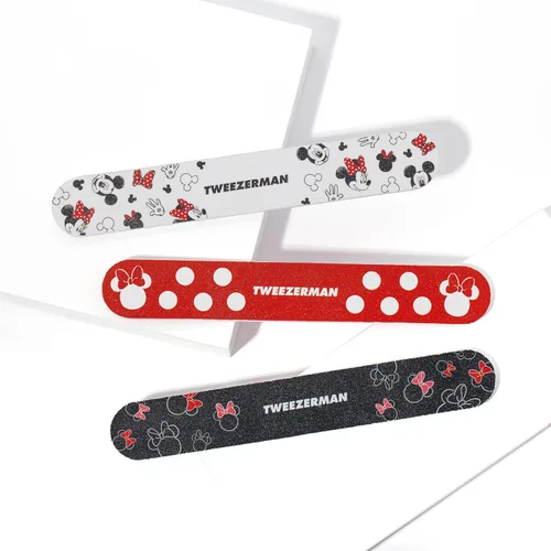 Vista 5 de Tweezerman Disney Mickey Mouse y Minnie Mouse - Limas de uñas esistibles para orejas (paquete de 3)