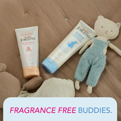 Vista 6 de Jergens Crema calmante para piel sensible para bebés, crema para piel seca infantil, crema para piel seca, probada por pediatras, sin fragancia, 8