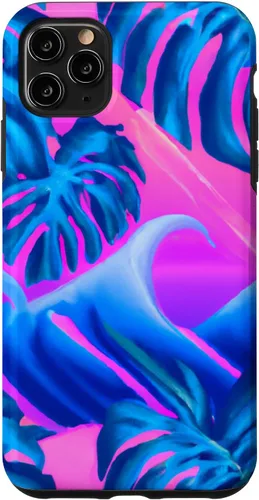 Vista 11 de iPhone 15 Hawaii Vaporwave Sunset Synthwave Hawaiian Case