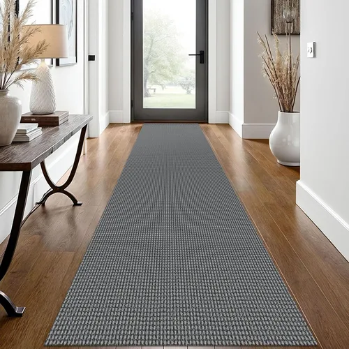 Vista 112 de EARTHALL Alfombra tejida de 2 x 3 pies, lavable para entrada, alfombra trenzada antideslizante, alfombra para puerta interior y exterior, alfombra