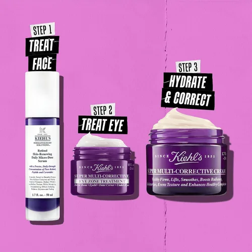Vista 8 de Kiehl's Crema de ojos súper multicorrectora, crema antienvejecimiento que levanta el área del hueso de la ceja, suaviza y reafirma los párpados