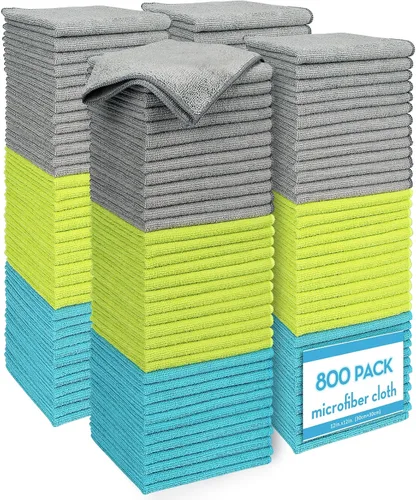 Vista 44 de AIDEA - Paño de limpieza de microfibra negro, 12 unidades, trapos de limpieza absorbentes de 12 x 12 pulgadas Microfiber Towels for Cars Lint Free