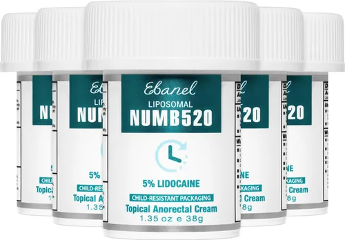 Vista 11 de Ebanel crema anestésica de lidocaína tópica 5%, paquete de 2 unidades de crema para alivio del dolor, quemaduras, picazón y entumecimiento, crema