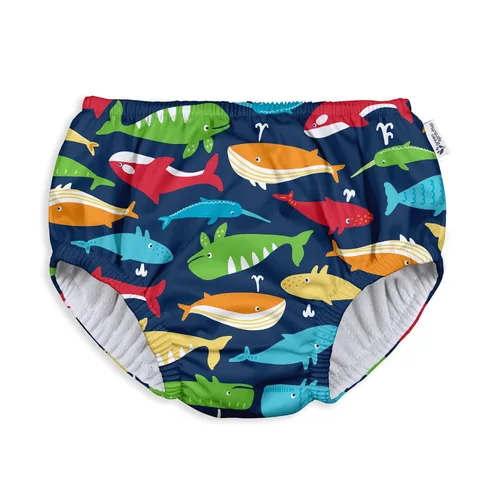 Vista 19 de green sprouts Pañal de natación absorbente reutilizable pull-up Flamencos Aqua Palm