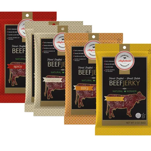 Vista 14 de Aufschnitt Carne seca – Barbacoa – Paquete de 5 (2 onzas cada uno) – Kosher, Glatt, certificación Star-K, sin gluten, totalmente natural, sin