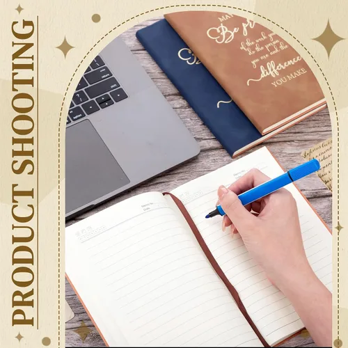 Vista 5 de Fuutreo 20 cuadernos de cuero de agradecimiento, cuaderno de notas A5 a granel, regalo inspirador para mujeres, hombres, empleados, compañeros