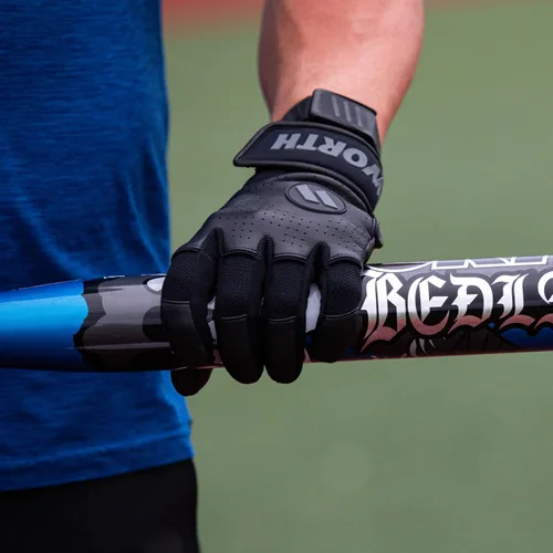 Vista 7 de Worth LEGIT PRO Guantes de bateo de sóftbol de lanzamiento lento Tallas para adultos