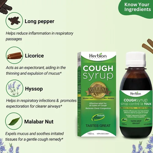 Vista 4 de Herbion Naturals Jarabe de garganta, 5 onzas