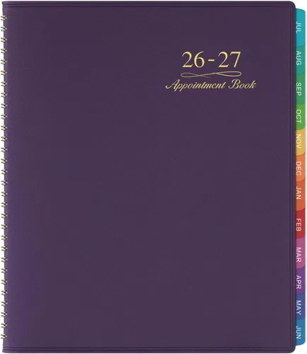 Vista 9 de Agenda y planificador 2026 - Agenda semanal de citas 2026, enero - diciembre 2026, 21 x 29 cm, planificador diario/por hora con pestañas, 15 Azul