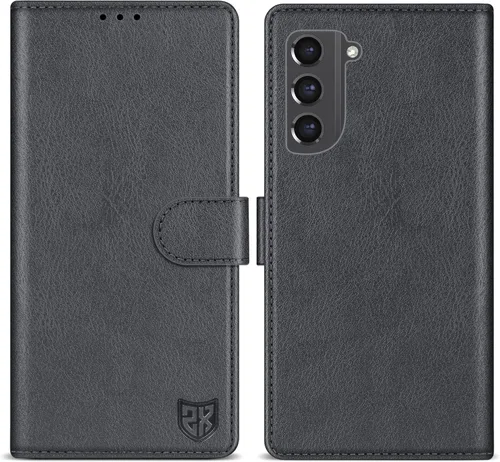 Vista 15 de ZZXX Funda tipo cartera para Samsung Galaxy S21 FE con bloqueo RFID, ranura para tarjetas, función atril, cierre magnético, funda protectora