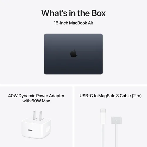 Vista 8 de Apple MacBook Air de 15 pulgadas con chip M5: memoria de 24 GB, SSD de 512 GB - Medianoche