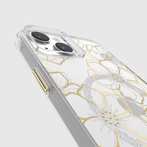 Vista 5 de Case-Mate Funda para iPhone 15 Plus - Flores con Gemas [Protección contra caídas de 12 pies] [Compatible con MagSafe] Cubierta magnética