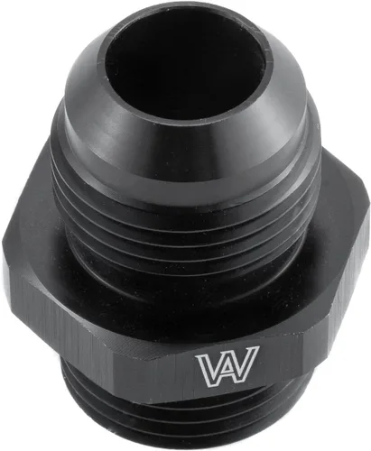 Vista 7 de 12AN Flare to -12 ORB O Ring Boss Fuel Pump Rail Adapter AN Fitting ORB Aluminio negro