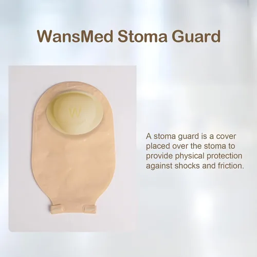 Vista 2 de Protector de estoma y 50 pares de calcomanías Máxima protección para tu bolsa de ostomía