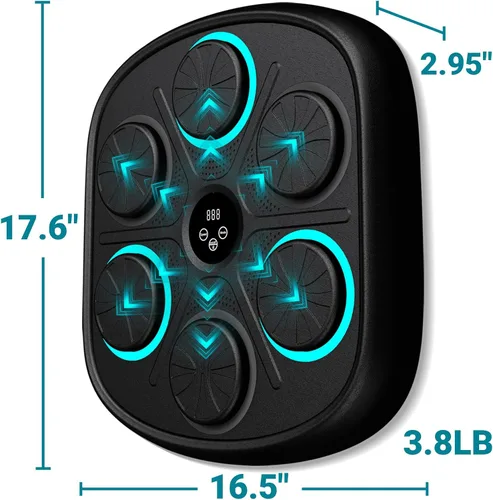 Vista 2 de OurStarry Modelo Nuevo 2025 Máquina de Boxeo Inteligente con Música para Adultos y Niños, Máquina de Entrenamiento con LED Montada en Pared, Equipo