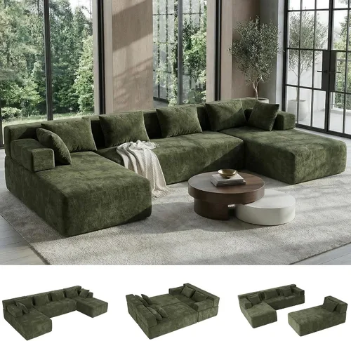 Vista 52 de MONVANE Sofá cama convertible de 55.5 pulgadas, sofá cama 2 en 1 sin hueso con bolsillo de almacenamiento, cómodo sofá de asiento profundo