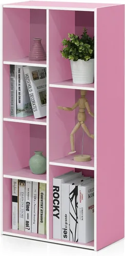 Vista 54 de Furinno PASIR - Estantería de libros de 2 niveles, estantería moderna de 9 x 12 x 21, estanterías abiertas para sala de estar, dormitorio, oficina