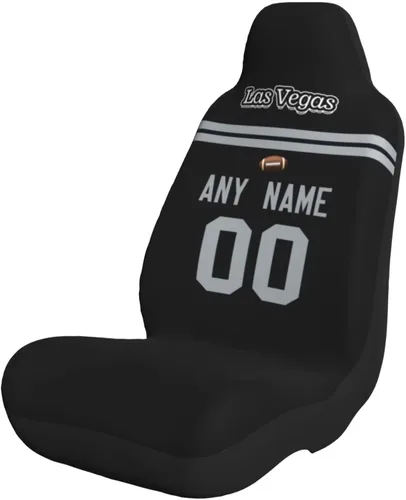 Vista 22 de Fundas de asiento de coche de fútbol personalizadas, accesorios personalizados para automóvil, regalos de Arizona con nombre y número, funda