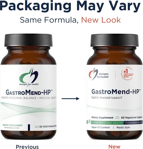 Vista 5 de Designs for Health GastroMend HP - Goma de mástique, zinc, L-carnosina, regaliz desglicirrizado, suplementos para la salud intestinal - puede apoyar