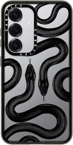 Vista 98 de CASETiFY Funda de impacto para Galaxy S22+ - Adhesivo Aries Moross, color negro transparente