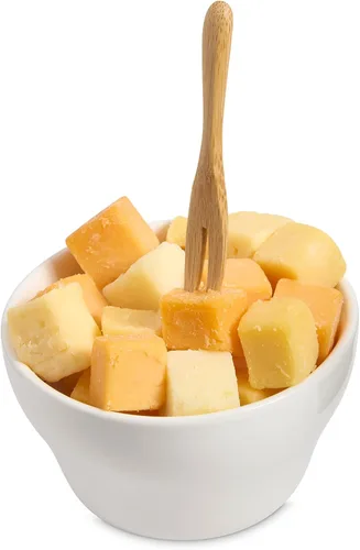 Vista 5 de Maison du Fromage - Mini tenedores reutilizables para servir, bambú bruñido, 2 juegos de 6