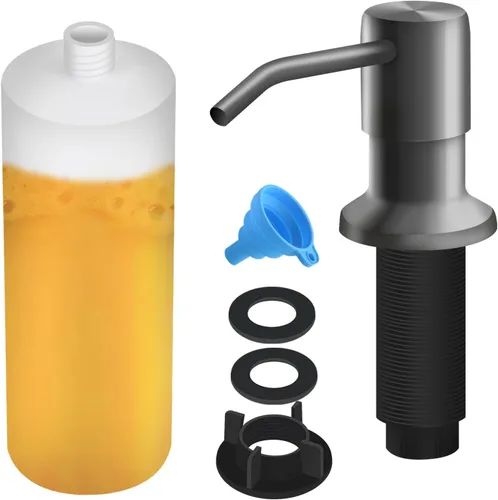 Vista 15 de Dispensador de jabón para fregadero de cocina, dispensador de jabón integrado, kit de tubo de extensión de 47 pulgadas, bomba dispensadora de loción