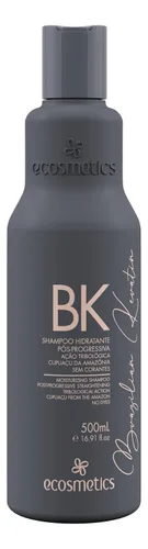 Vista 2 de Kit de tratamiento de queratina brasileña Ecosmetics BK Cepillo progresivo Sistema de alisado y alisado Reductor de volumen. 33.8 fl oz/16.9