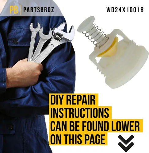 Vista 6 de PartsBroz WD24X10018 - Conjunto de pistón y tuerca, compatible con lavavajillas General Electric Kenmore Hotpoint Amana, reemplaza a AP2617344