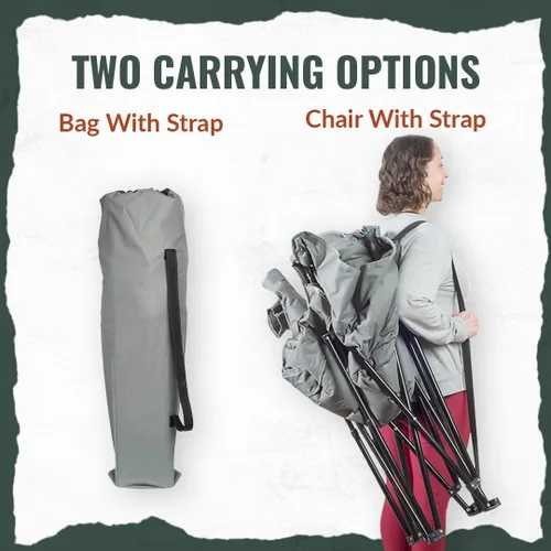 Vista 7 de Silla XL de Gran Tamaño Resistente – Silla Plegable Ancha de Campamento para Adultos, Portátil para Deportes, Béisbol, Camping, Aventuras al Aire
