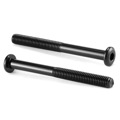 Vista 24 de M5 x 6mm 10Pcs Tornillos de cabeza plana con casquillo hexagonal, 304 Acero inoxidable 18-8, rosca completa, óxido negro de SG TZH