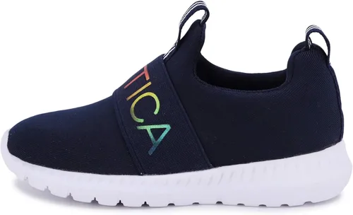 Vista 2 de Nautica Tenis sin cordones para niña, zapatos deportivos para correr, caminar, jugar tenis y deportes (niños pequeños)