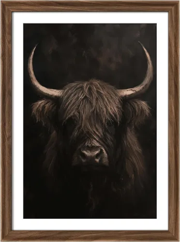 Vista 95 de MUDECOR Lienzo enmarcado prémium para pared, pinos nevados en bosque de invierno, ilustraciones modernas, arte contemporáneo, escénico, divertido