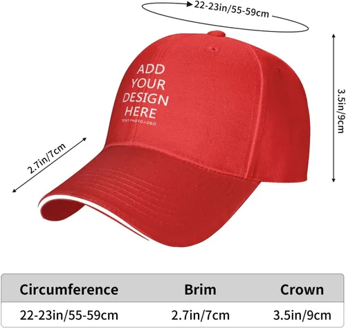 Vista 2 de Sombrero personalizado para diseñar el tuyo, sombreros clásicos personalizados para hombres y mujeres, gorra de béisbol personalizable para papá