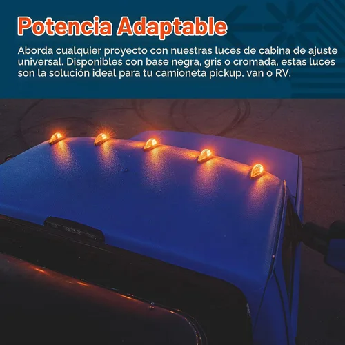 Vista 4 de TRUE MODS - Kit de luces LED ámbar para cabina de lágrima, base negra para Negro