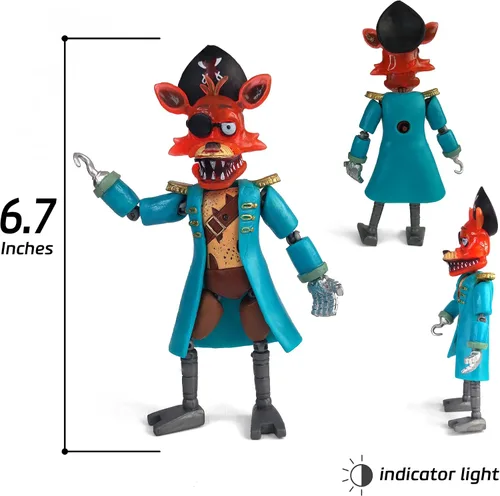 Vista 5 de Toysvill Inspirado en el juego Five Nights FNAF Colección Piratas Juego de 5 figuras de acción de Freddi