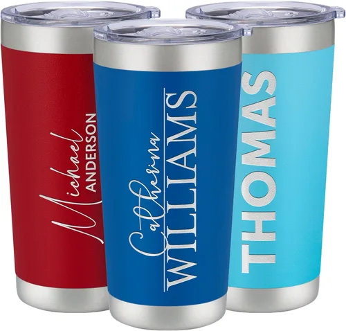 Vista 21 de Vasos de viaje personalizado de 20 y 30 onzas, con aislamiento