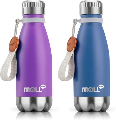 Vista 24 de Botella de Agua de 9 oz para Niños - Botella de Agua Pequeña de Acero Inoxidable para la Escuela con Aislamiento al Vacío de Metal a Prueba de Fugas